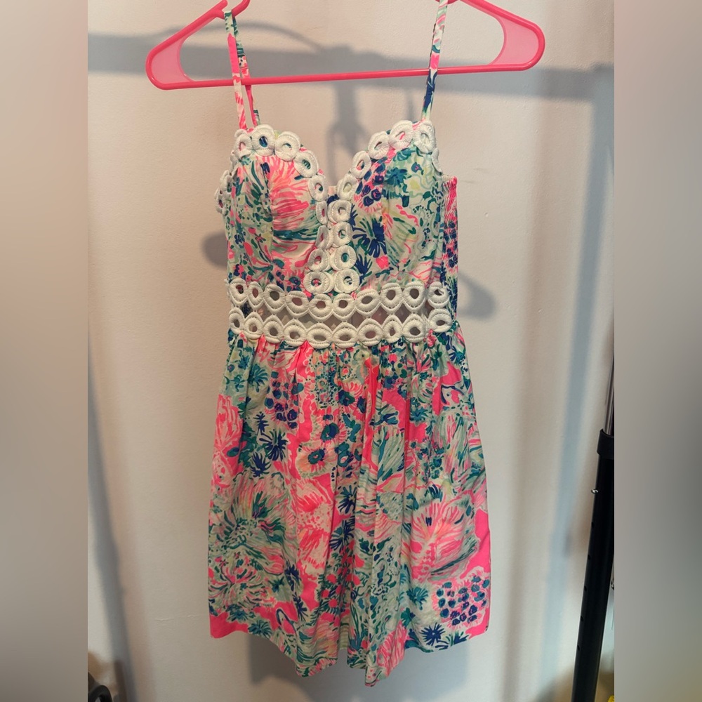 Lilly Pulitzer Womens 00 Colorful Floral Dress